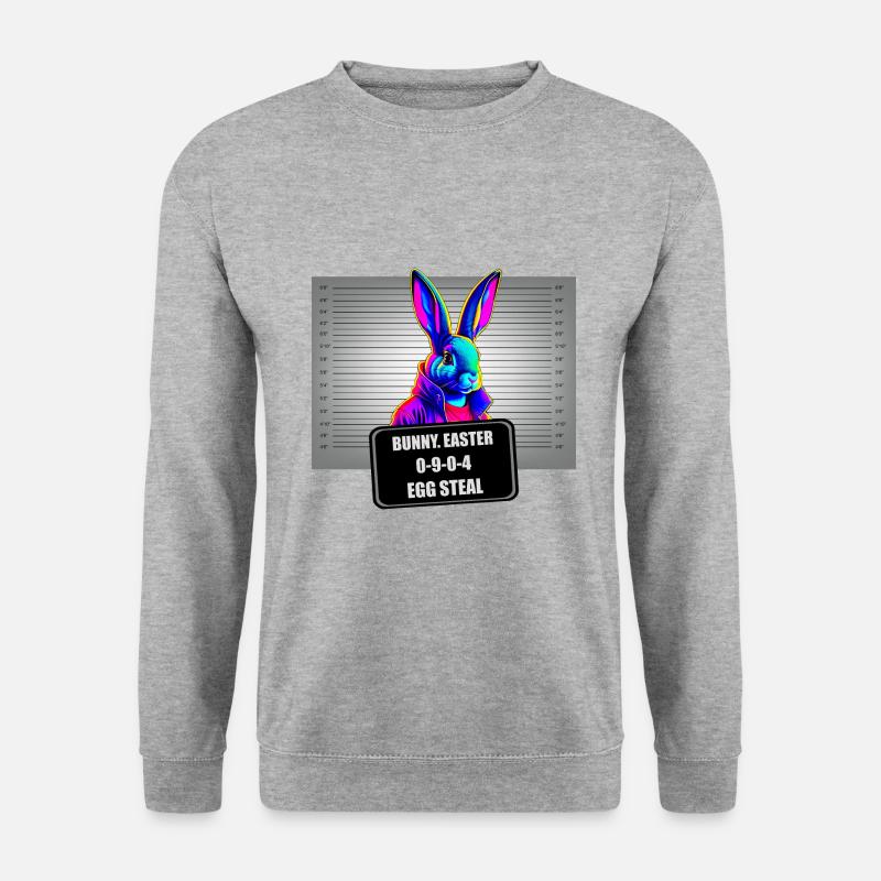 Osterhase - Unisex Pullover - Weißgrau meliert