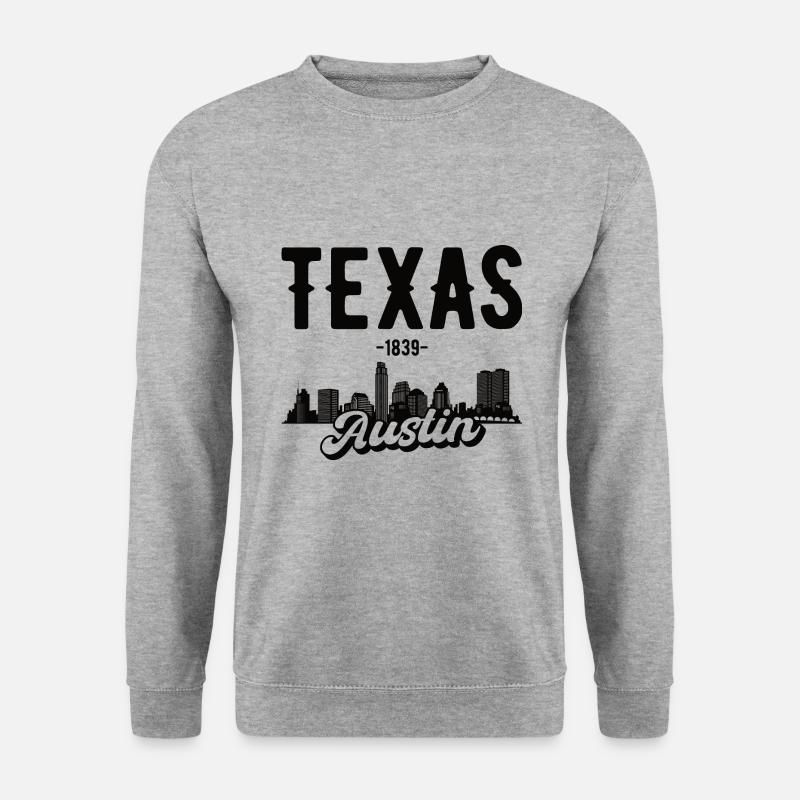 Austin Stadt Texas Geschenk - Unisex Pullover - Weißgrau meliert