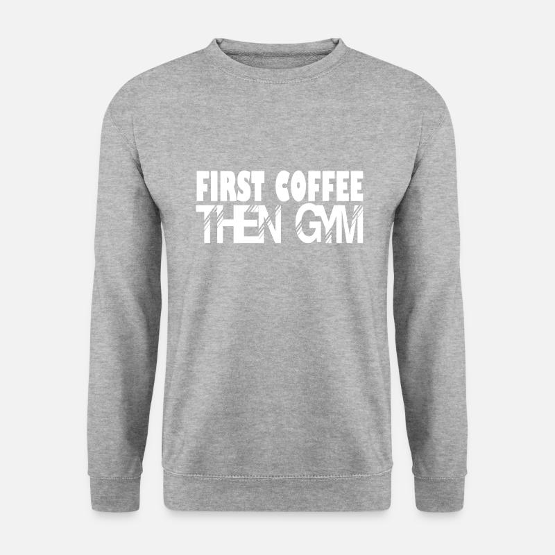 dann Fitnessstudio - Unisex Pullover - Weißgrau meliert