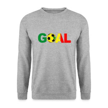 Fußball Senegal Tor - Unisex Pullover - Weißgrau meliert - Vorne - Alina (178cm) & Michal (187cm)