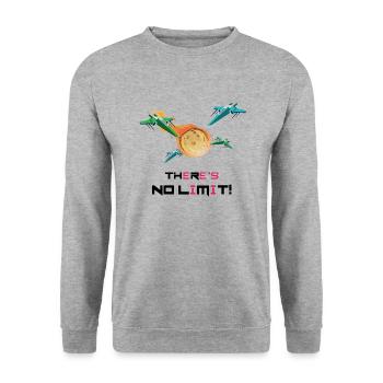 There`s NO Limit - Unisex Sweatshirt - salt & pepper - Front - Alina (178cm) & Michal (187cm)