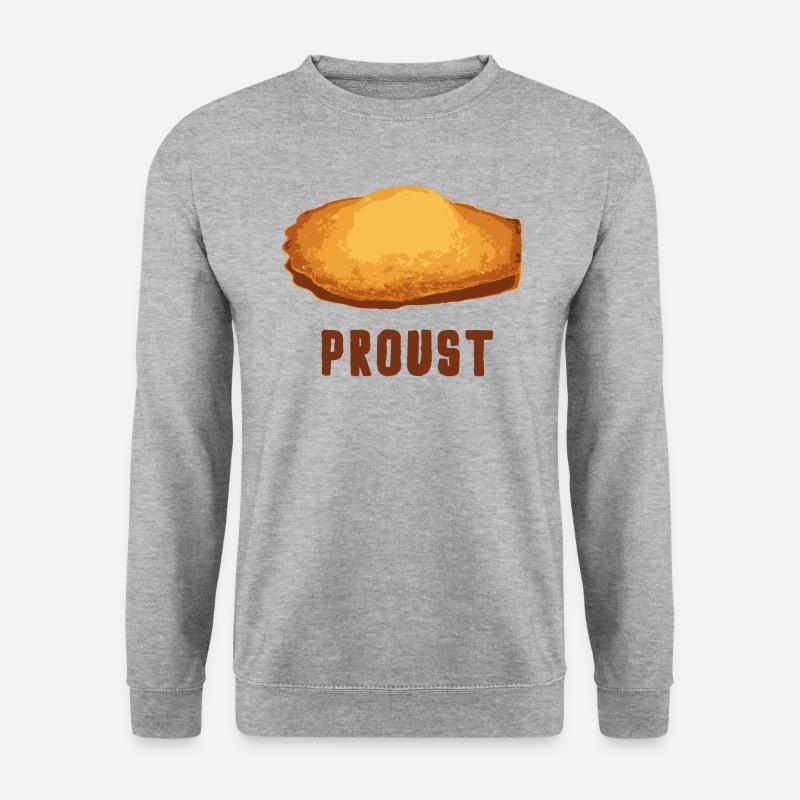 Prousts Madelaine-Frühstück - Unisex Pullover - Weißgrau meliert