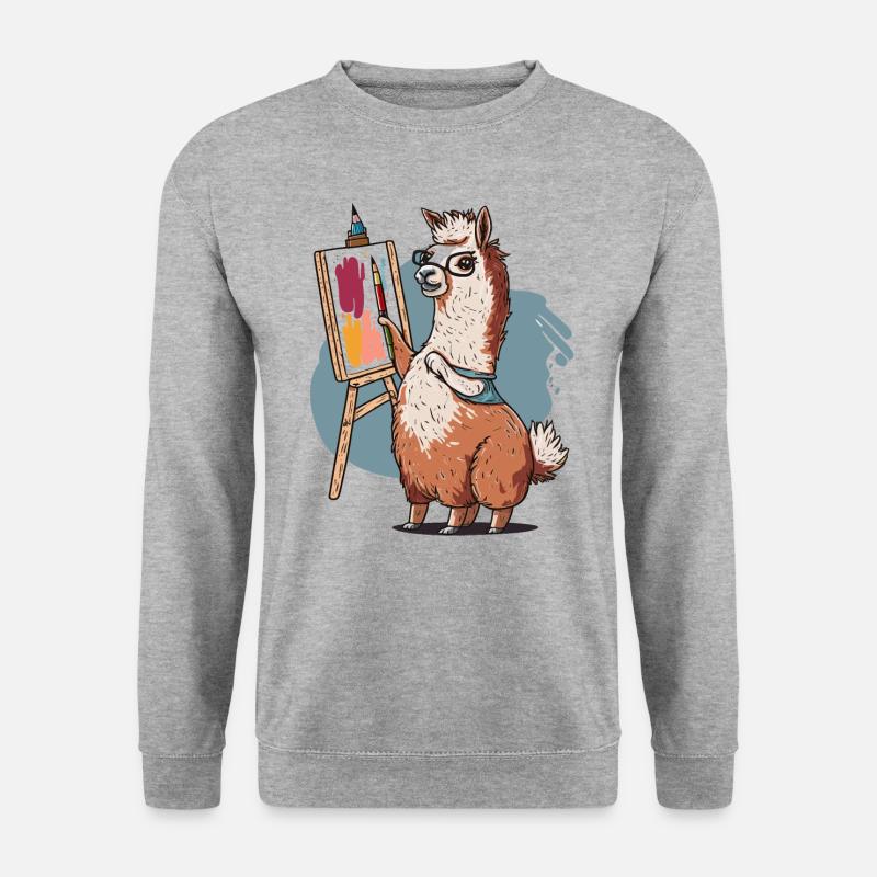Bürste & Muskelkraft - Unisex Pullover - Weißgrau meliert