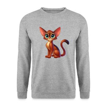 Abyssinian 10 - Unisex Sweatshirt - salt & pepper - Front - Alina (178cm) & Michal (187cm)