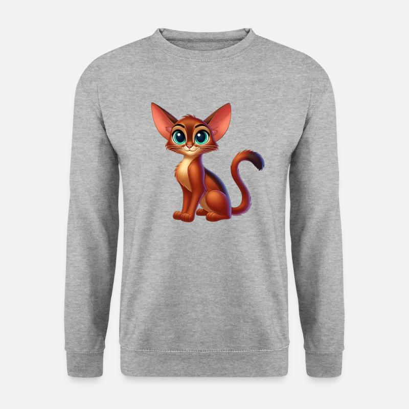 Abessinier 10 - Unisex Pullover - Weißgrau meliert