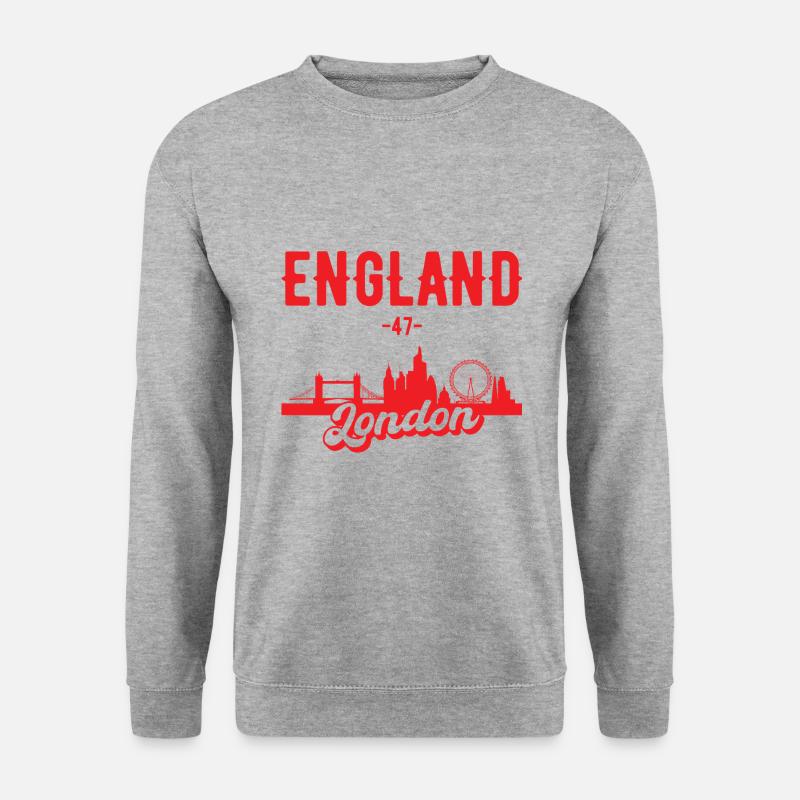 London Skyline England - Unisex Pullover - Weißgrau meliert
