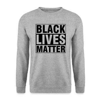 Black Lives Matter, Black Lives Matter - Unisex Pullover - Weißgrau meliert - Vorne - Alina (178cm) & Michal (187cm)