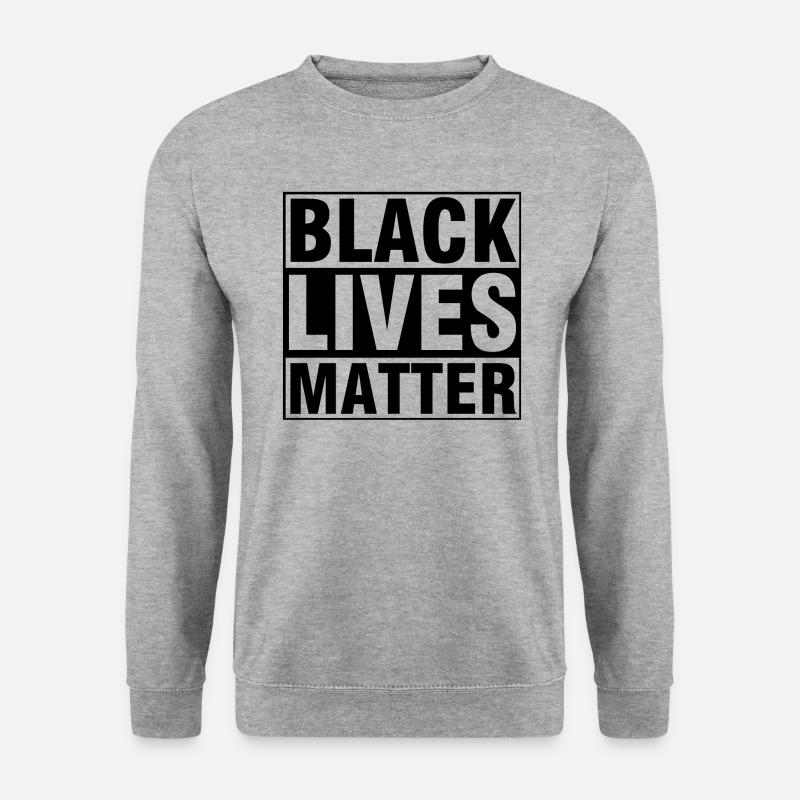 Black Lives Matter, Black Lives Matter - Unisex Pullover - Weißgrau meliert