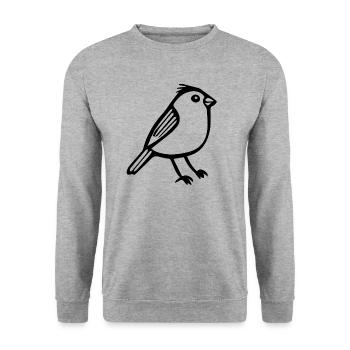 Oiseau - Sweat-shirt Unisexe - gris chiné - Devant - Alina (178cm) & Michal (187cm)
