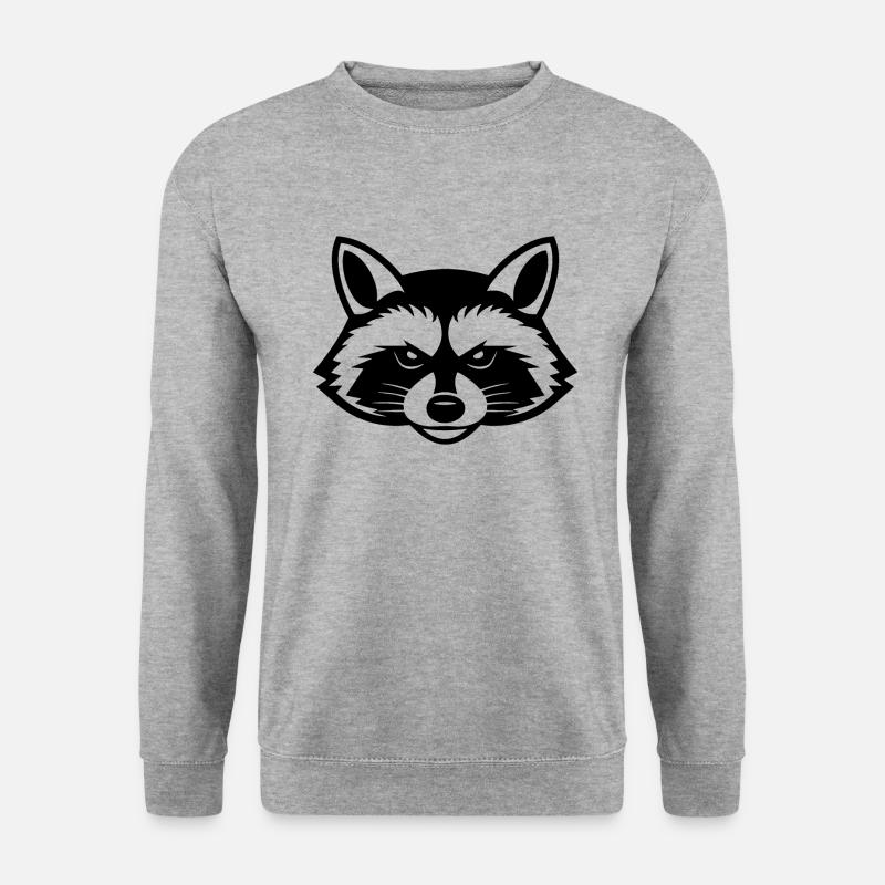 Waschbär - Unisex Pullover - Weißgrau meliert