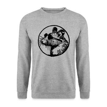 Mouse Rat - Unisex Sweatshirt - salt & pepper - Front - Alina (178cm) & Michal (187cm)