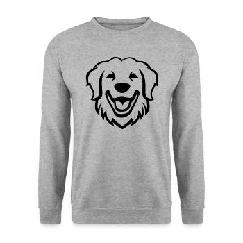 Golden Retriever Dog Dogs - Unisex Sweatshirt - salt & pepper - Front - Alina (178cm) & Michal (187cm)