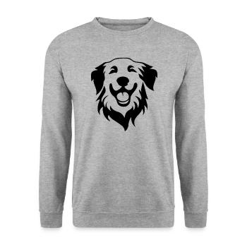 Golden Retriever Dog - Unisex Sweatshirt - salt & pepper - Front - Alina (178cm) & Michal (187cm)