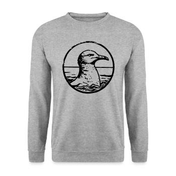 Mouette - Sweat-shirt Unisexe - gris chiné - Devant - Alina (178cm) & Michal (187cm)