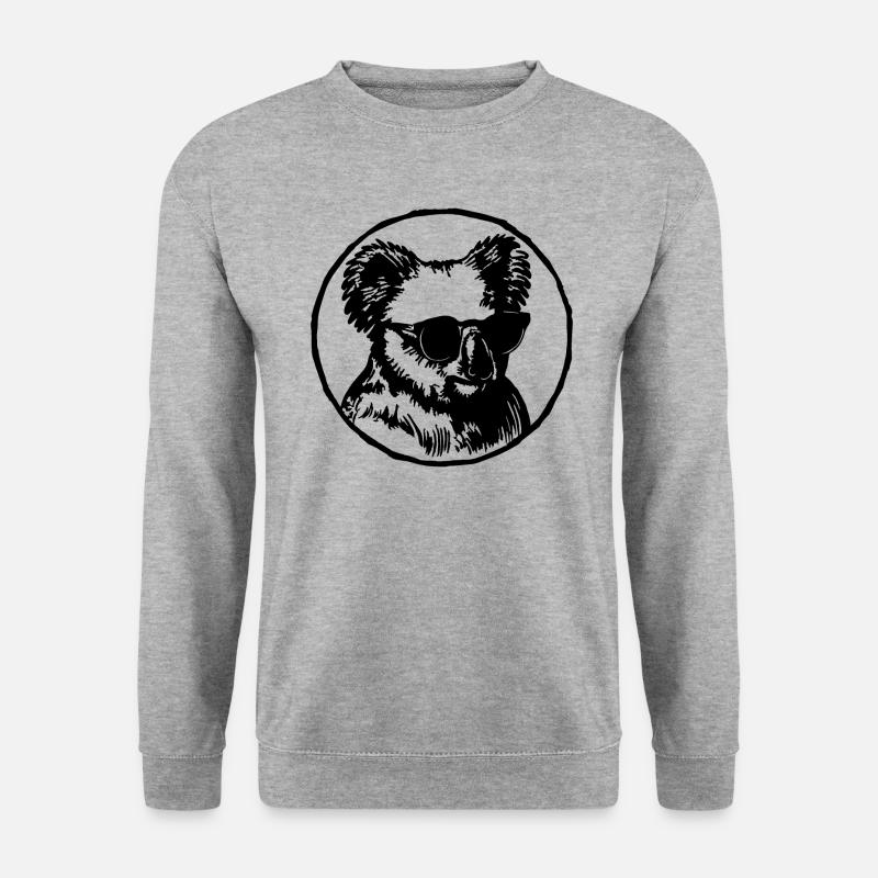 Koala - Unisex Pullover - Weißgrau meliert