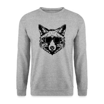 Fox Foxes - Unisex Sweatshirt - salt & pepper - Front - Alina (178cm) & Michal (187cm)
