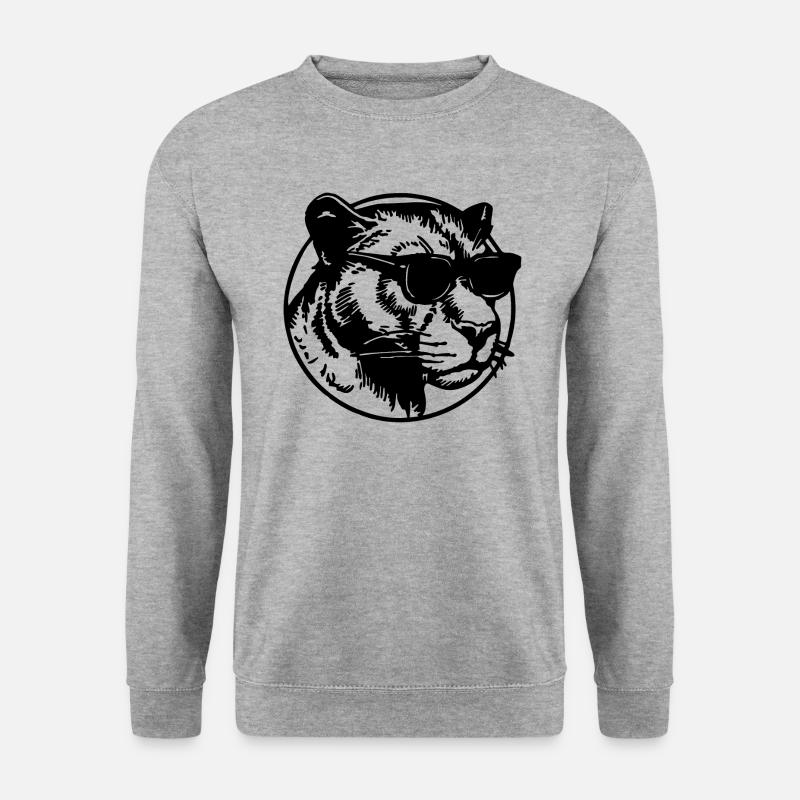 Panther - Unisex Pullover - Weißgrau meliert