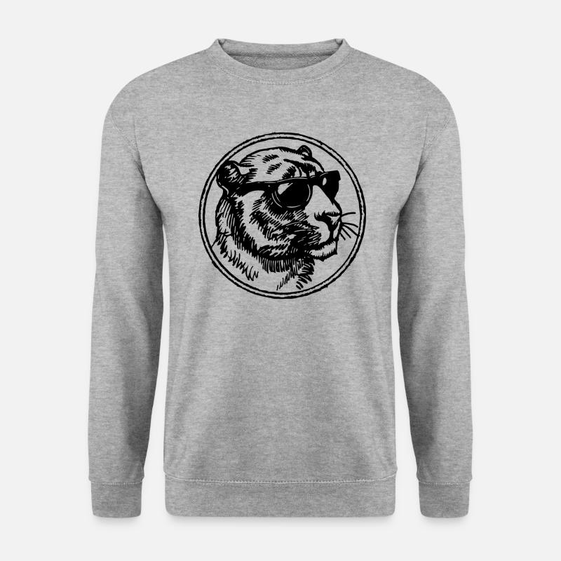 Panther - Unisex Pullover - Weißgrau meliert