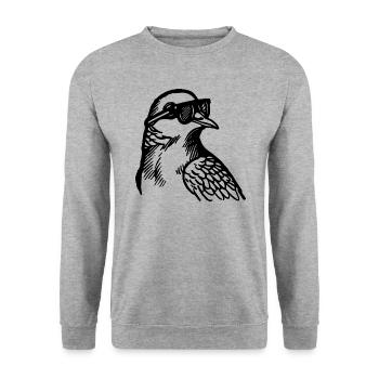 Pigeon pigeons pigeon fancier gift - Unisex Sweatshirt - salt & pepper - Front - Alina (178cm) & Michal (187cm)