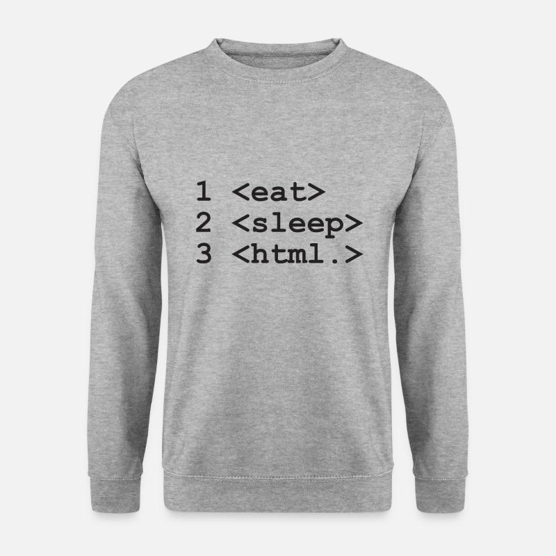 eat sleep html nerd - Unisex Sweatshirt - salt & pepper
