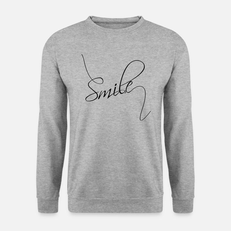 Smile | Smile | good mood typography - Unisex Sweatshirt - salt & pepper