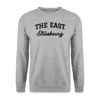 THE EAST Strasbourg - Sweat-shirt Unisexe - gris chiné - Devant - Alina (178cm) & Michal (187cm)