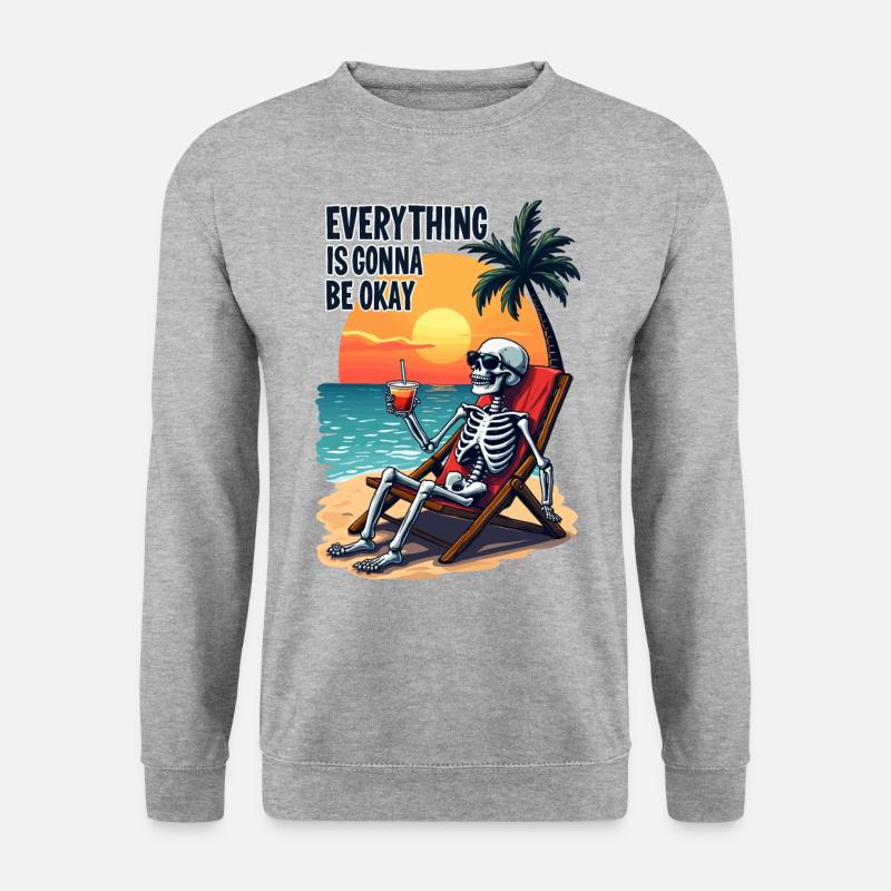 Alles wird gut - Unisex Pullover - Weißgrau meliert