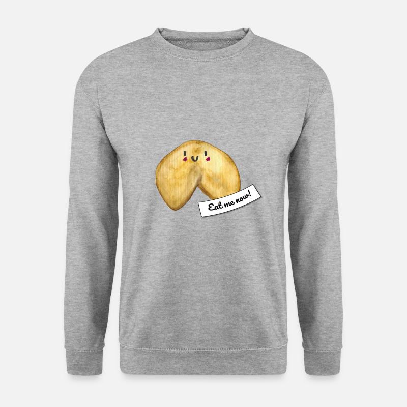 Glückskeks - Unisex Pullover - Weißgrau meliert