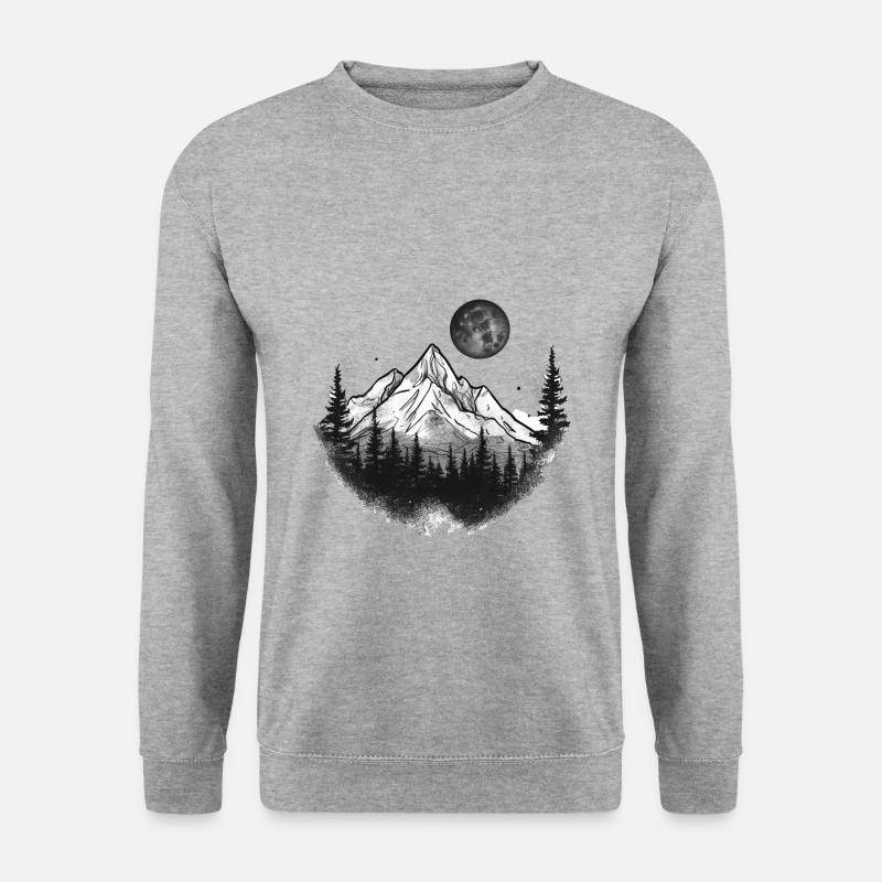 Mountain - Unisex Pullover - Weißgrau meliert