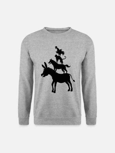 Bremen Town Musicians музыканты 04 1c Бременские - Unisex Sweatshirt - salt & pepper