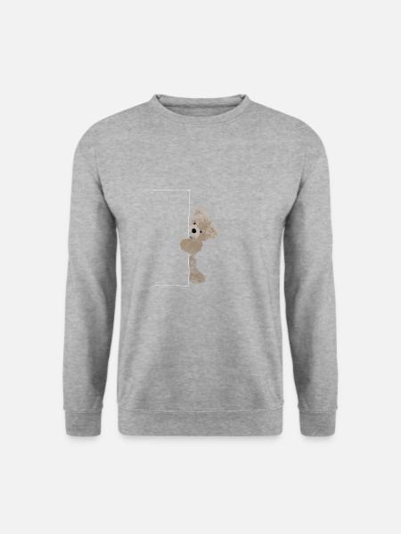 teddy - Unisex Pullover - Weißgrau meliert