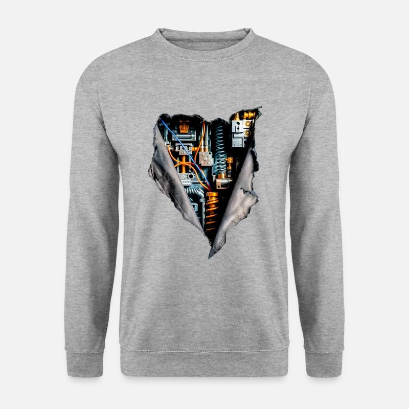 Synthetic Layer 01 Inner Circuitry - Unisex Sweatshirt - salt & pepper