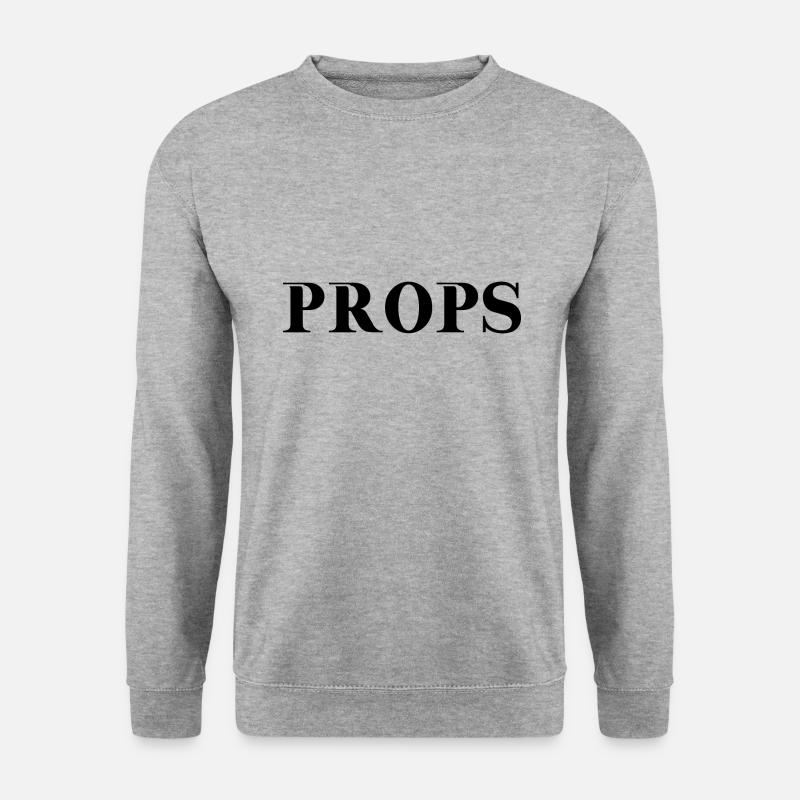 PROPS Respekt Geschenkidee - Unisex Pullover - Weißgrau meliert