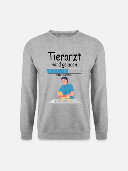 Angehender Tierarzt Tiermedizin Studiumbeginn - Unisex Pullover - Weißgrau meliert