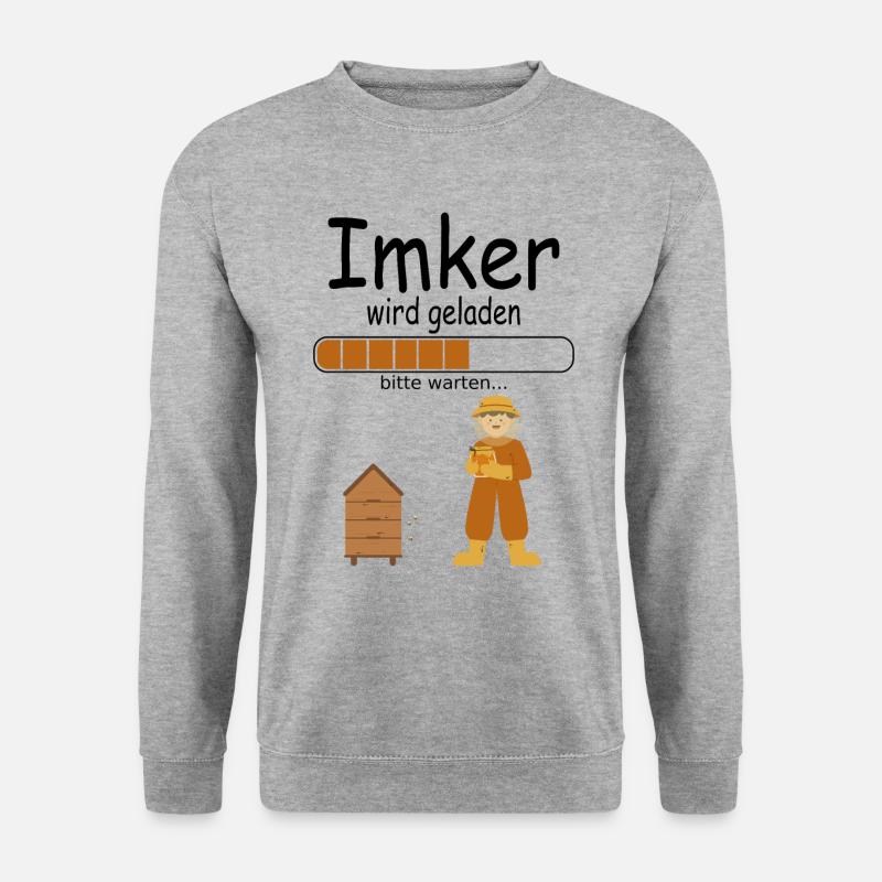 Angehende Imker werden Anfänger Ausbildung Baby - Unisex Pullover - Weißgrau meliert