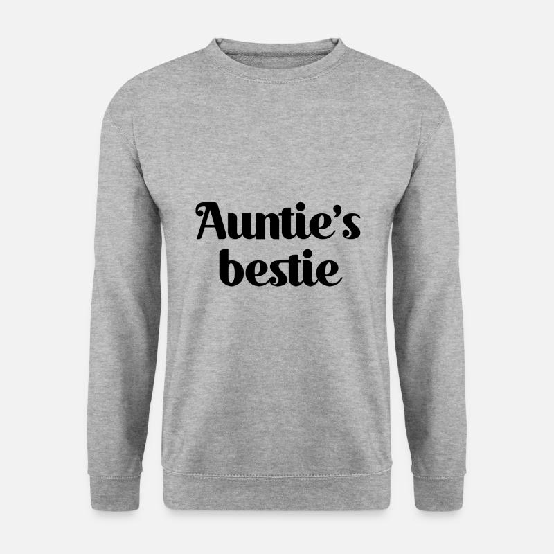 Auntie's bestie - Unisex Pullover - Weißgrau meliert