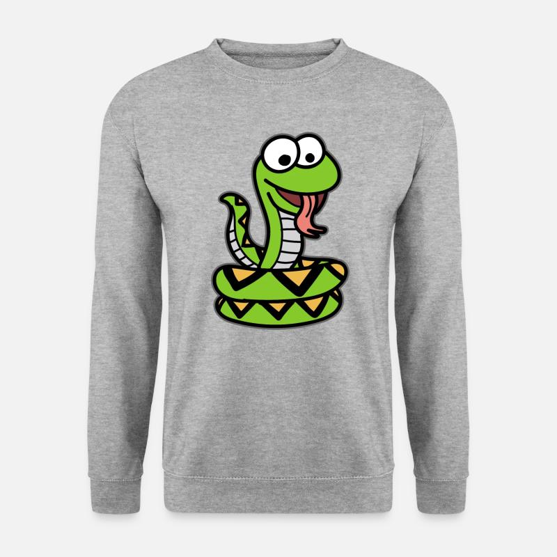 Baby Schlange - Unisex Pullover - Weißgrau meliert
