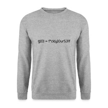 Math drôle formule drôle idée cadeau - Sweat-shirt Unisexe - gris chiné - Devant - Alina (178cm) & Michal (187cm)