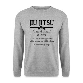 Jiu Jitsu Definition - Unisex Sweatshirt - salt & pepper - Front - Alina (178cm) & Michal (187cm)