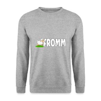 Lammfromm - You are innocent. ALWAYS! - Unisex Sweatshirt - salt & pepper - Front - Alina (178cm) & Michal (187cm)