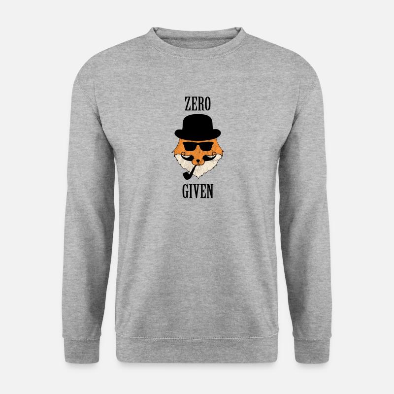 ZERO FOX GIVEN - Unisex Pullover - Weißgrau meliert