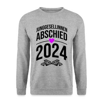 Hen Party 2024 Bride - Unisex Sweatshirt - salt & pepper - Front - Alina (178cm) & Michal (187cm)