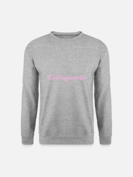Babybody Lieblingsnichte Geschenk für Baby Geburt - Unisex Pullover - Weißgrau meliert