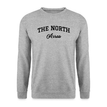 DER NORDEN Arras - Unisex Pullover - Weißgrau meliert - Vorne - Alina (178cm) & Michal (187cm)