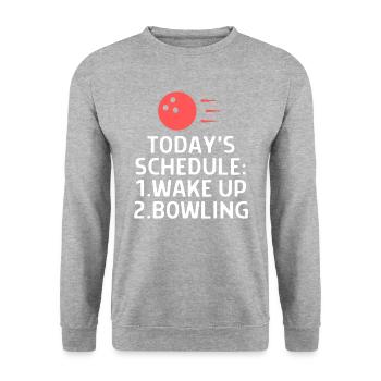 Bowling Dictons Bowling Bowler Skittles Cadeau - Sweat-shirt Unisexe - gris chiné - Devant - Alina (178cm) & Michal (187cm)