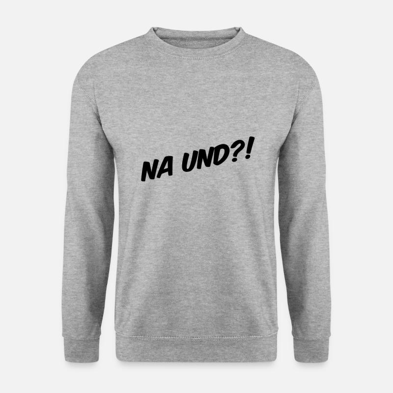 Na und - Unisex Pullover - Weißgrau meliert