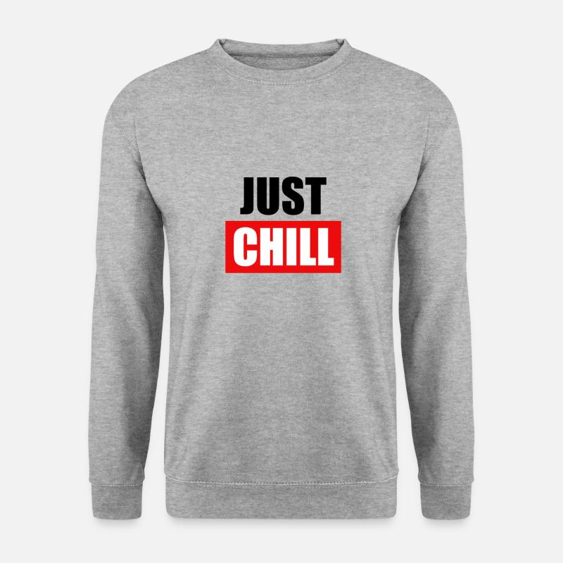 Just Chill - Unisex Pullover - Weißgrau meliert