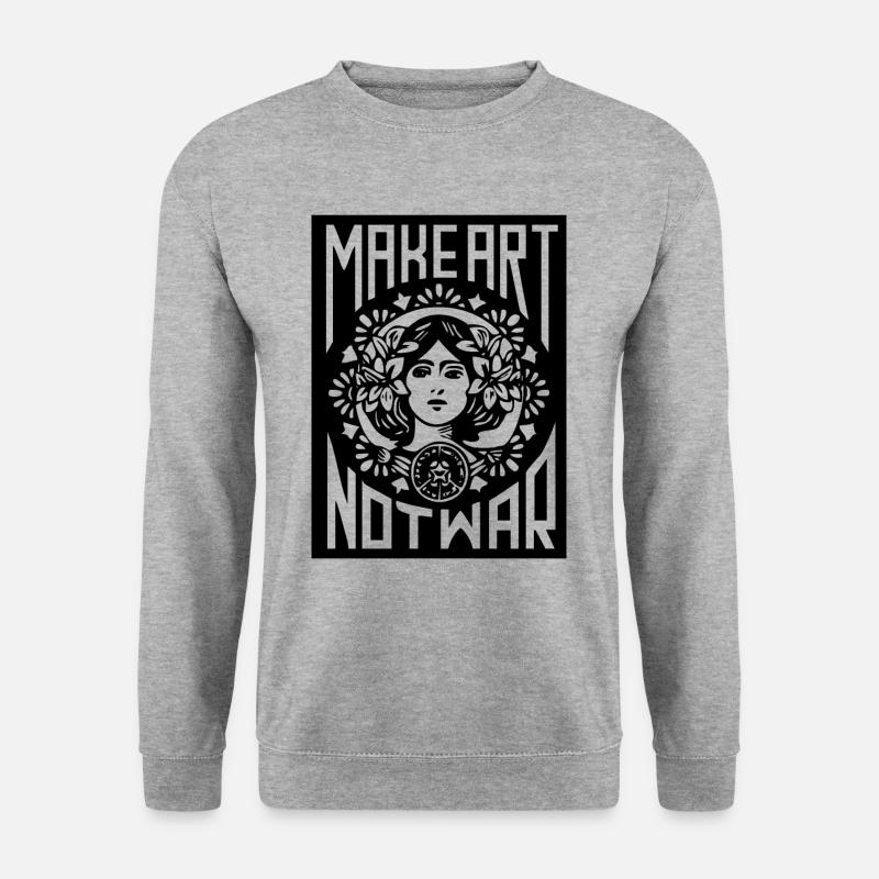 Make Art Not War - Unisex Sweatshirt - salt & pepper