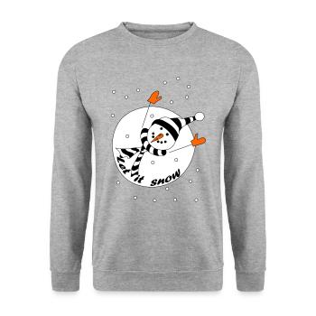 Let it snow - Unisex Sweatshirt - salt & pepper - Front - Alina (178cm) & Michal (187cm)