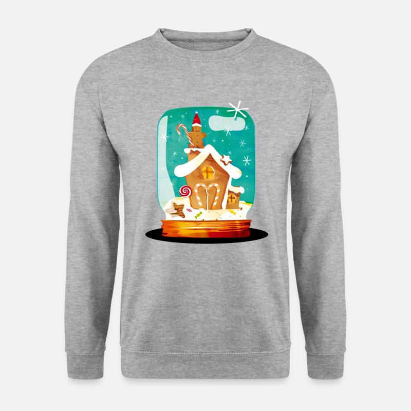 kitschig-weihnachtlich - Unisex Pullover - Weißgrau meliert